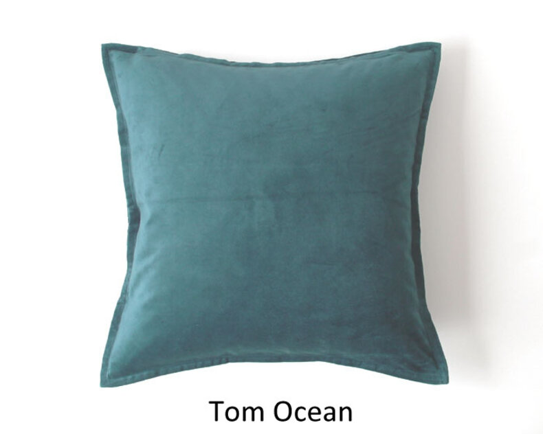 Tom velvet cushion cover blue & green colours