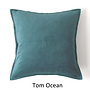 Tom fluwelen kussen hoes blauwe & groene kleuren