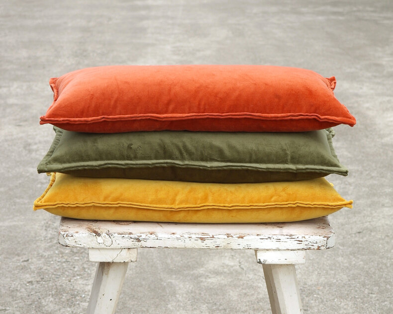 Tom velvet Cushion  Cover - warm colours