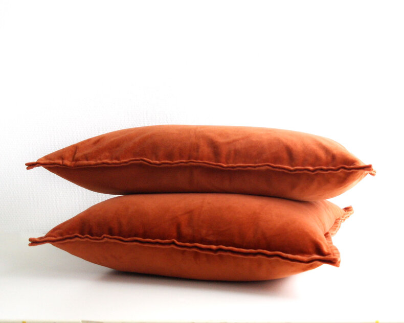 Tom velvet Cushion  Cover - warm colours