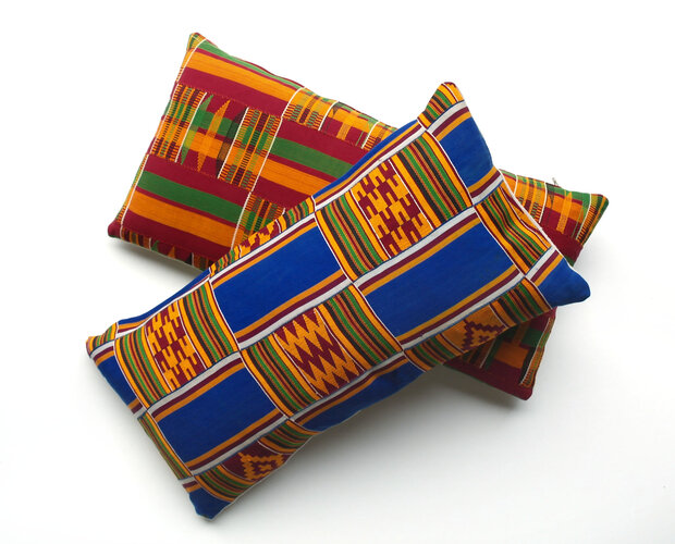 Kente cushion cover Blue 30x60