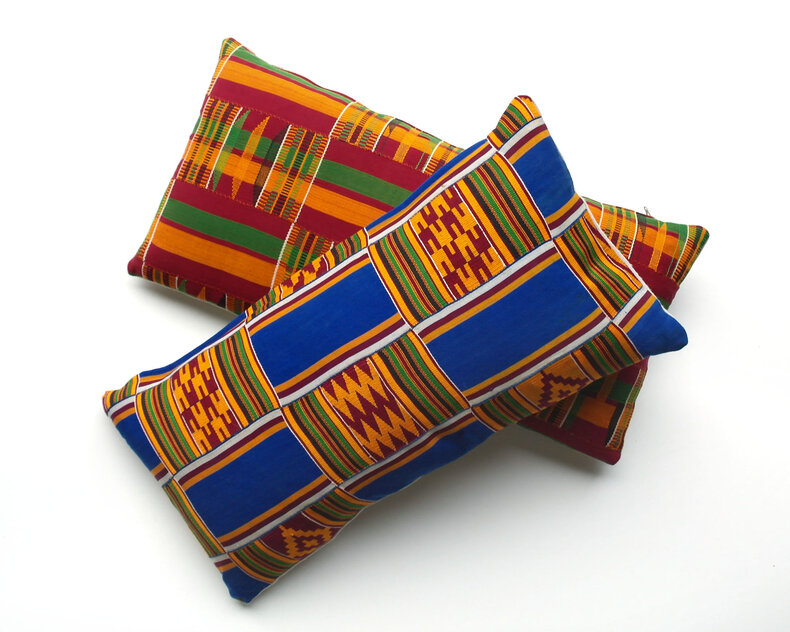 Kente Kussen hoes Blauw 30x60