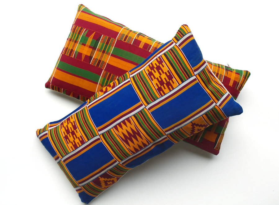 Kente Kussen hoes Blauw 30x60