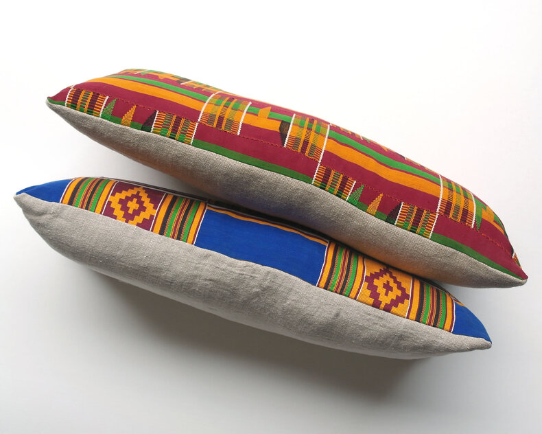 Kente cushion cover Blue 30x60