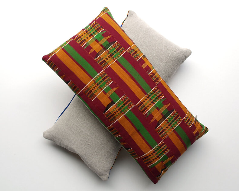 Kente cushion cover Blue 30x60