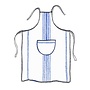 Lou neck apron with classic central stripe, half-round pocket and (96×102 cm)