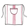 Lou striped waist apron – classic central stripe (103×71 cm) 100% cotton