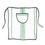 Lou striped waist apron – classic central stripe (103×71 cm) 100% cotton