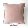 Pip fluwelen kussen roze & oranje – stonewashed katoen fluweel