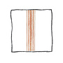 Lou napkins (set of 4) – table linen with classic central stripe in cotton with linen texture (50×50 cm)