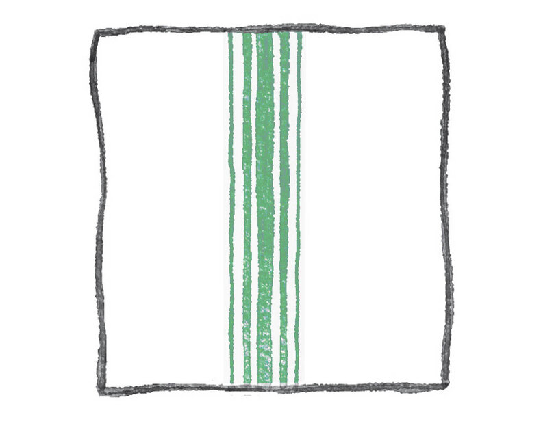 Lou servetten (set van 4) – tafellinnen met klassieke streep in katoen met linnenstructuur (50×50 cm)