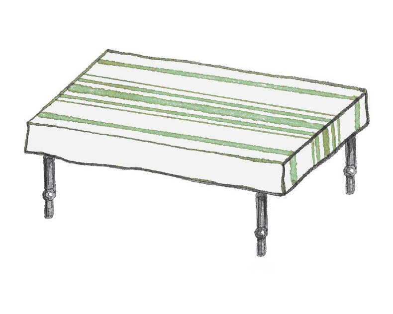 Lou tablecloth – summery table linen in cotton with linen texture