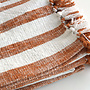 Plaid Jax in soft slub cotton – striped in seven natural shades, matching the Jax cushions
