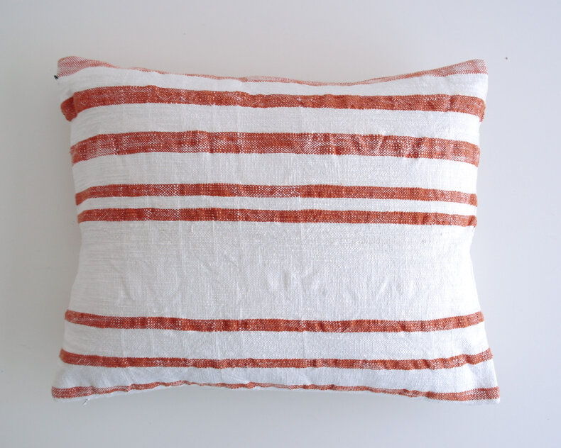 striped cushion - summery cushion in natural colors