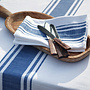 Lou napkins (set of 4) – table linen with classic central stripe in cotton with linen texture (50×50 cm)