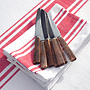 Lou napkins (set of 4) – table linen with classic central stripe in cotton with linen texture (50×50 cm)