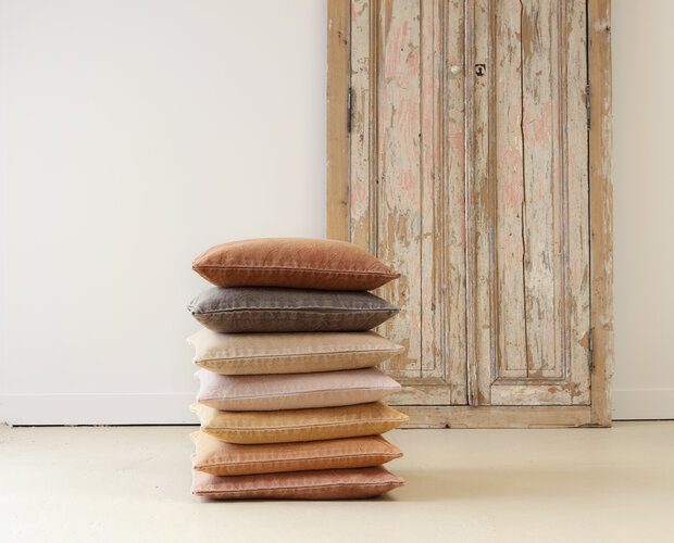 Lucca Stonewashed Cushion - natural colors
