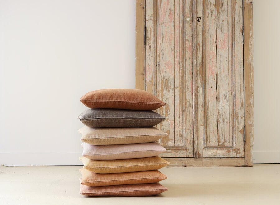 Lucca Stonewashed Cushion - natural colors