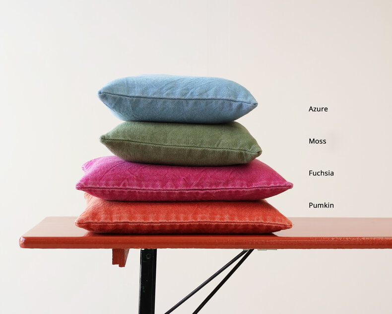 Lucca Stonewashed Cushion – soft cotton in 11 colours and 4 sizes
