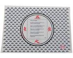 Set van 2 placemats met de Sutra voor de maaltijd Set van 2 placemats met de Sutra voor de maaltijd