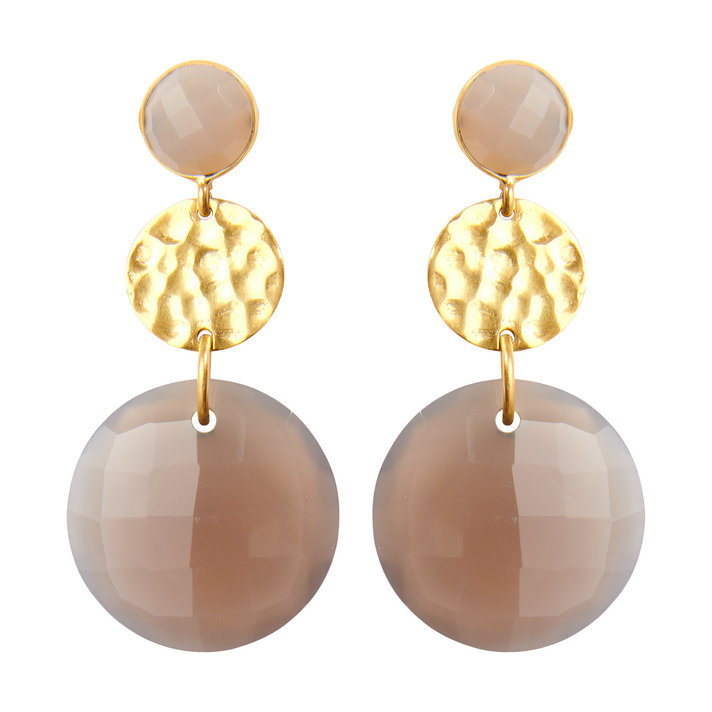 Grey statement earrings deals