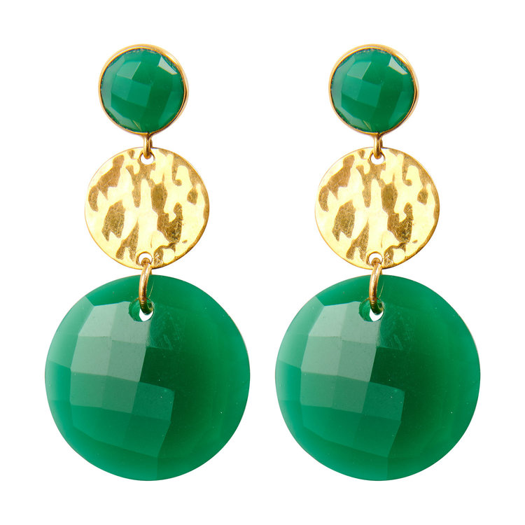 NOX Amsterdam NOX colored statement groene oorbellen