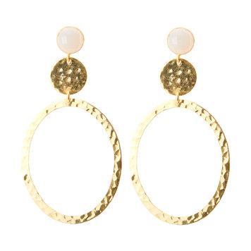 NOX Amsterdam Big colored statement grey chalcedony hammered