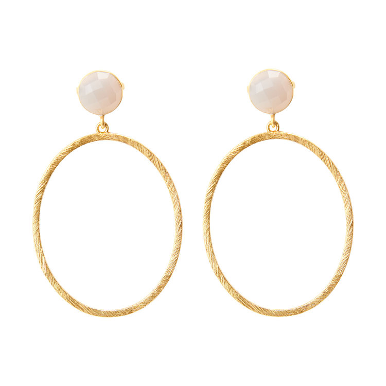 NOX Amsterdam NOX big colored oval chic grey chalcedony