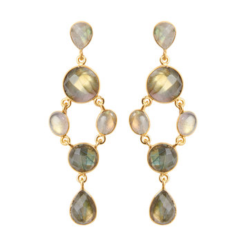 NOX Amsterdam Antic glamour labradoriet oorbellen