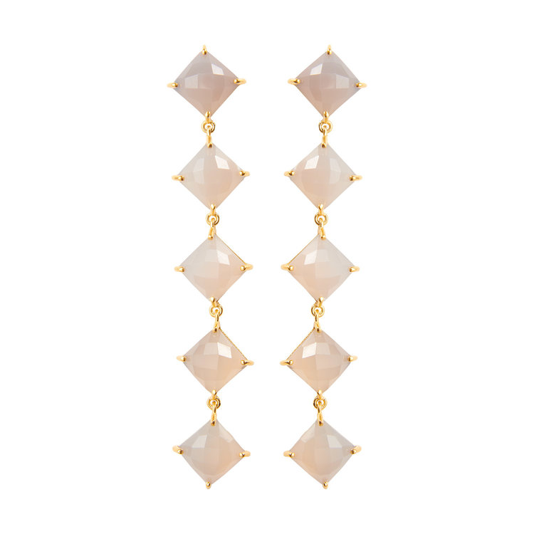 NOX Amsterdam NOX diamondfall 5 stones grey chalcedony