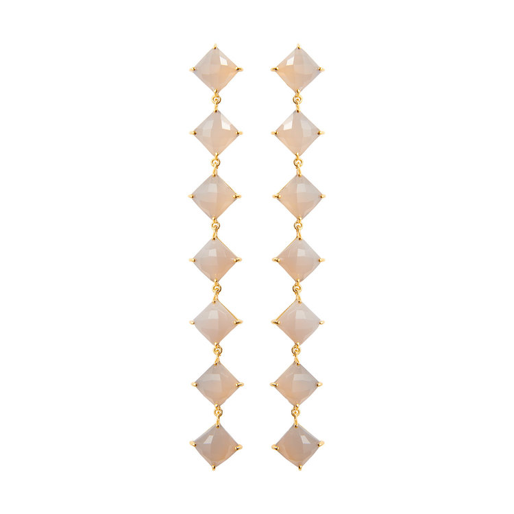 NOX Amsterdam NOX diamondfall 7 stones grey chalcedony