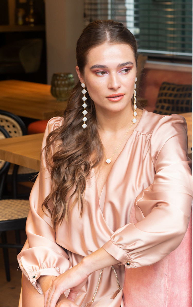 NOX Amsterdam NOX diamondfall 7 stones white chalcedony