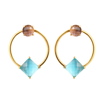 NOX Amsterdam Fairy candy smokey & zacht blauwe oorbellen