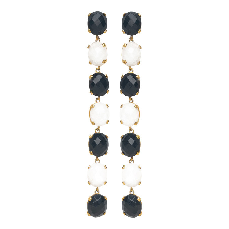 NOX Amsterdam NOX multicolor long black & moonstone