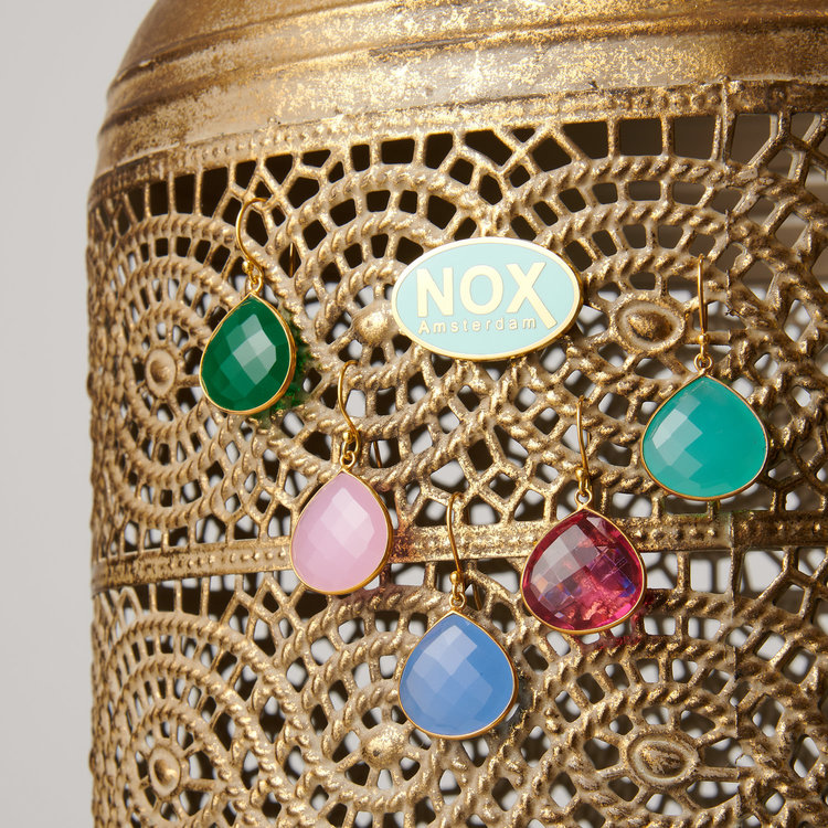 NOX Amsterdam NOX drop groen oorbellen