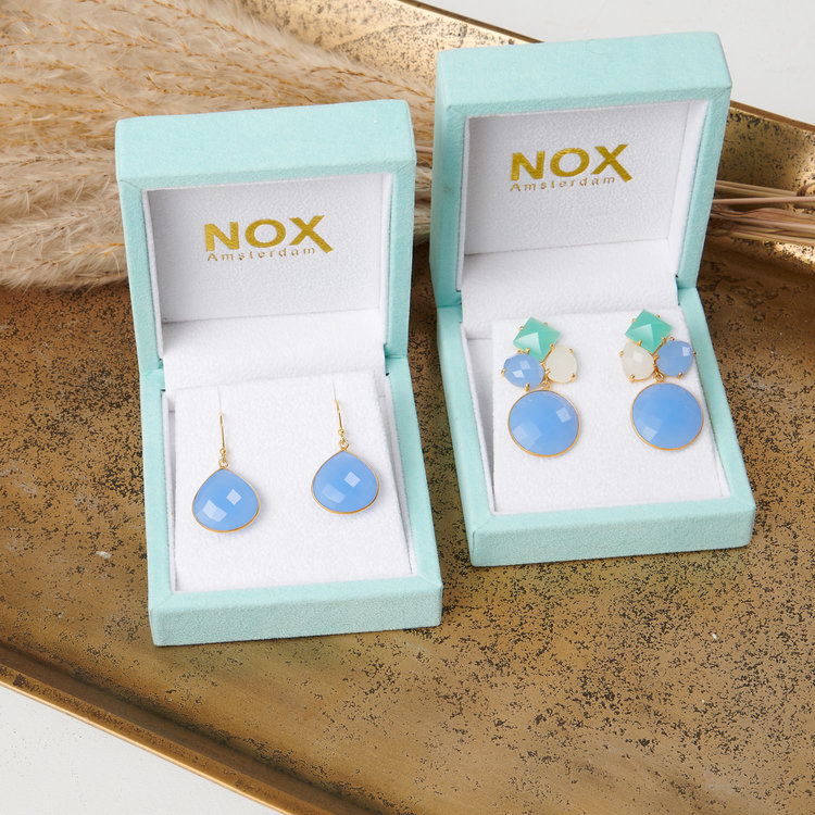 NOX Amsterdam NOX drop lavendel oorbellen