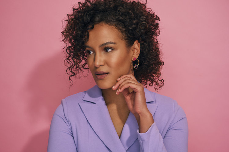 NOX Amsterdam NOX fairy candy fuchsia & paarse oorbellen