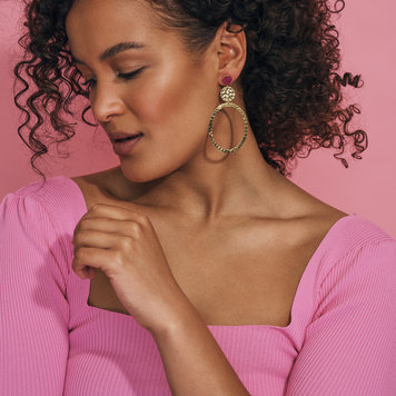 NOX Amsterdam Big colored statement fuchsia hammered