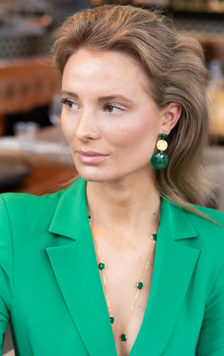 NOX Amsterdam NOX colored statement groene oorbellen