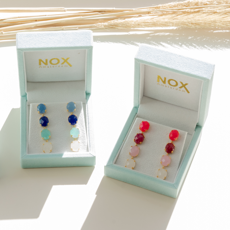 NOX Amsterdam NOX multicolor kersenbloesem oorbellem
