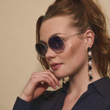 NOX Amsterdam Multicolor long black & moonstone