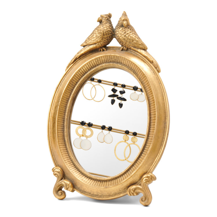 NOX Amsterdam NOX big double round mother of pearl dalmatiër jasper oorbellen