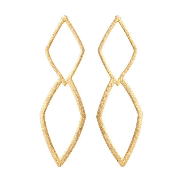 NOX double diamant oorbellen