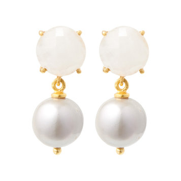 NOX Amsterdam Pure & Lovely freshwater pearl earrings - full round AA real pearl