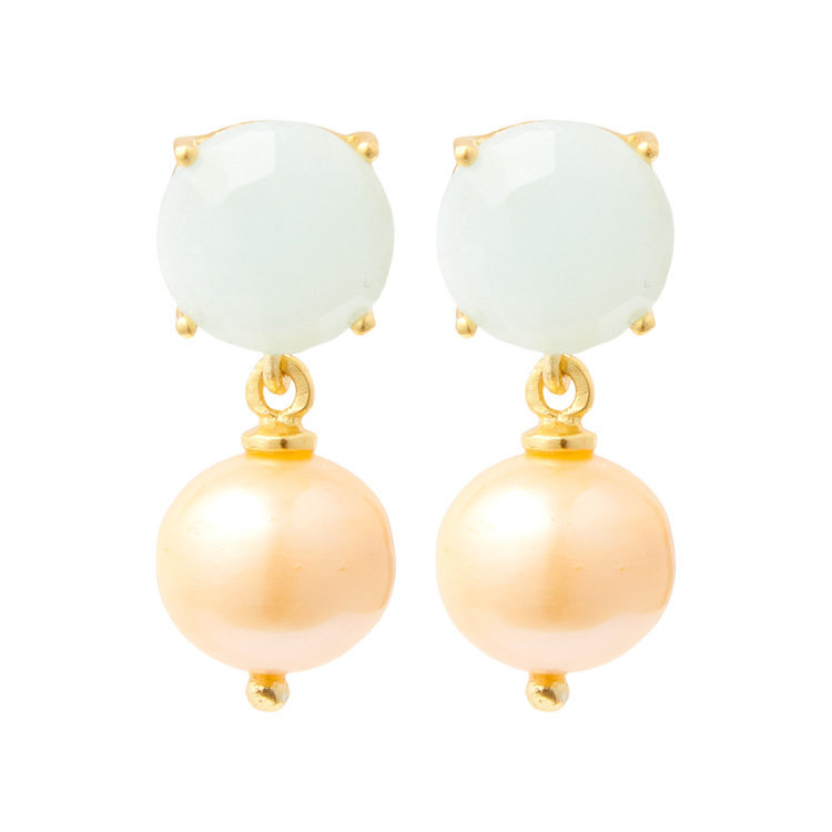 NOX Amsterdam NOX Pure & Lovely gouden zoetwaterparel oorbellen