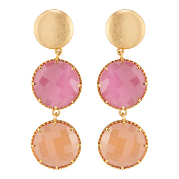Monalisa double round pink & orange