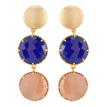 Monalisa double round royal blue & orange
