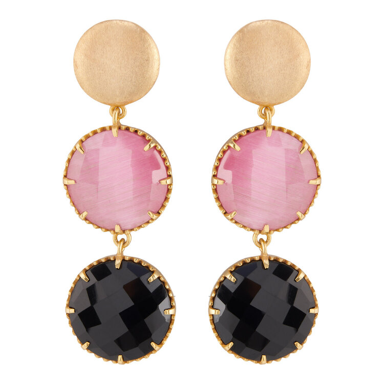 NOX Monalisa double round pink & black
