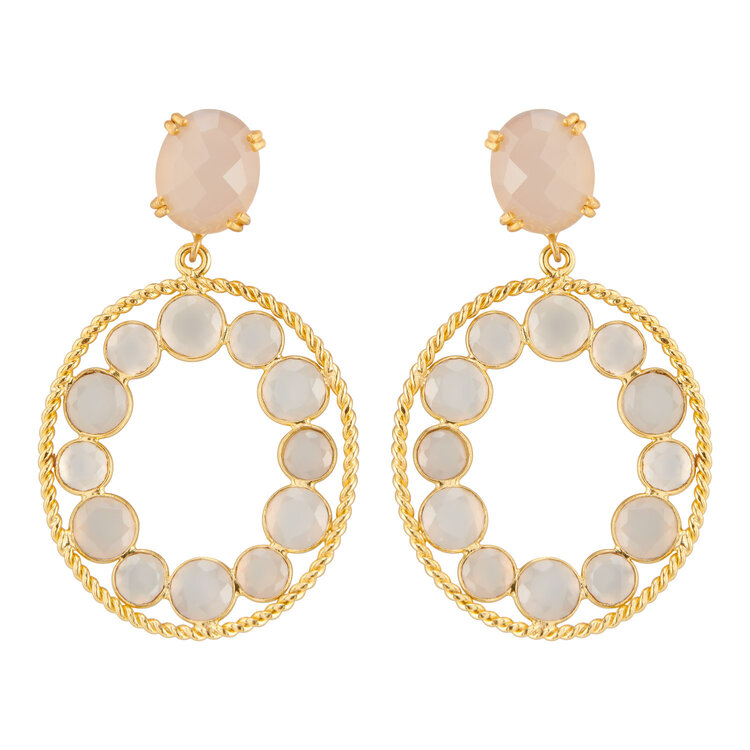 NOX exclusive oval grey chalcedony