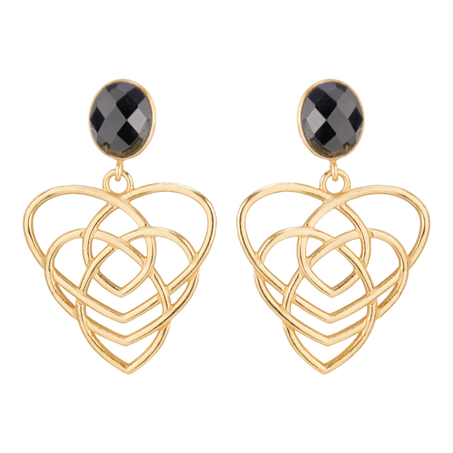 Long Onyx Celtic Top Earrings Long Onyx Celtic Top Earrings